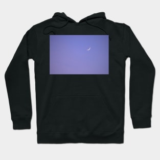 Crescent Moon, Purple Sky Hoodie